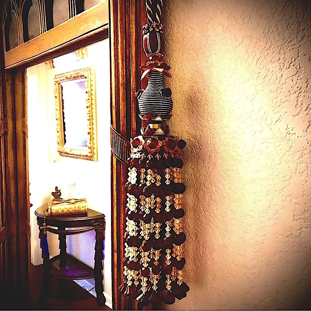 NWT ALEXANDRA’S ACCENTS Pair Rope Tiebacks w LG Bronze Crystal Beaded Tassels